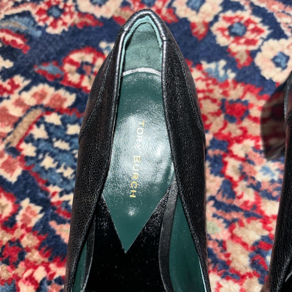 Tory Burch black leather Jessa loafers women’s size 6.5 - Picture 3 of 8